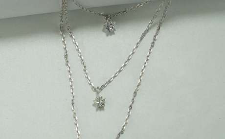 Explore Three Layered Silver Chain for Women Online